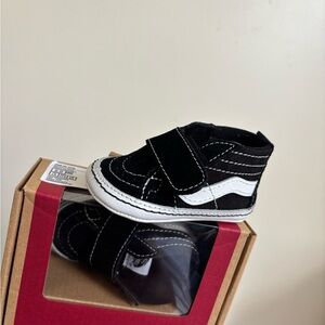 Kids Black and White Velcro Sneakers